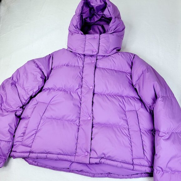 Lululemon Women's Purple Blossom Light Wunder Puff Cropped Puffer Vest Size 14 - Picture 2 of 7